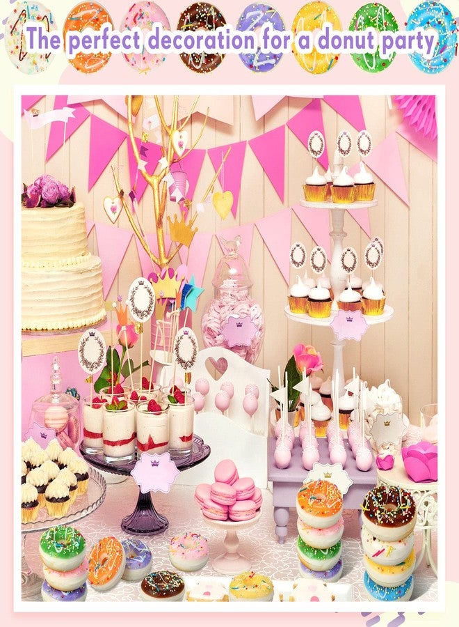 Jerify 72 Pcs Donut Stress Balls Foam Donut Party Favors 1.97 Inch Fake Donuts Slow Rising Toys Rainbow Stress Relief for Party Decoration Birthday Games Supplies, 8 Colors - Image 4